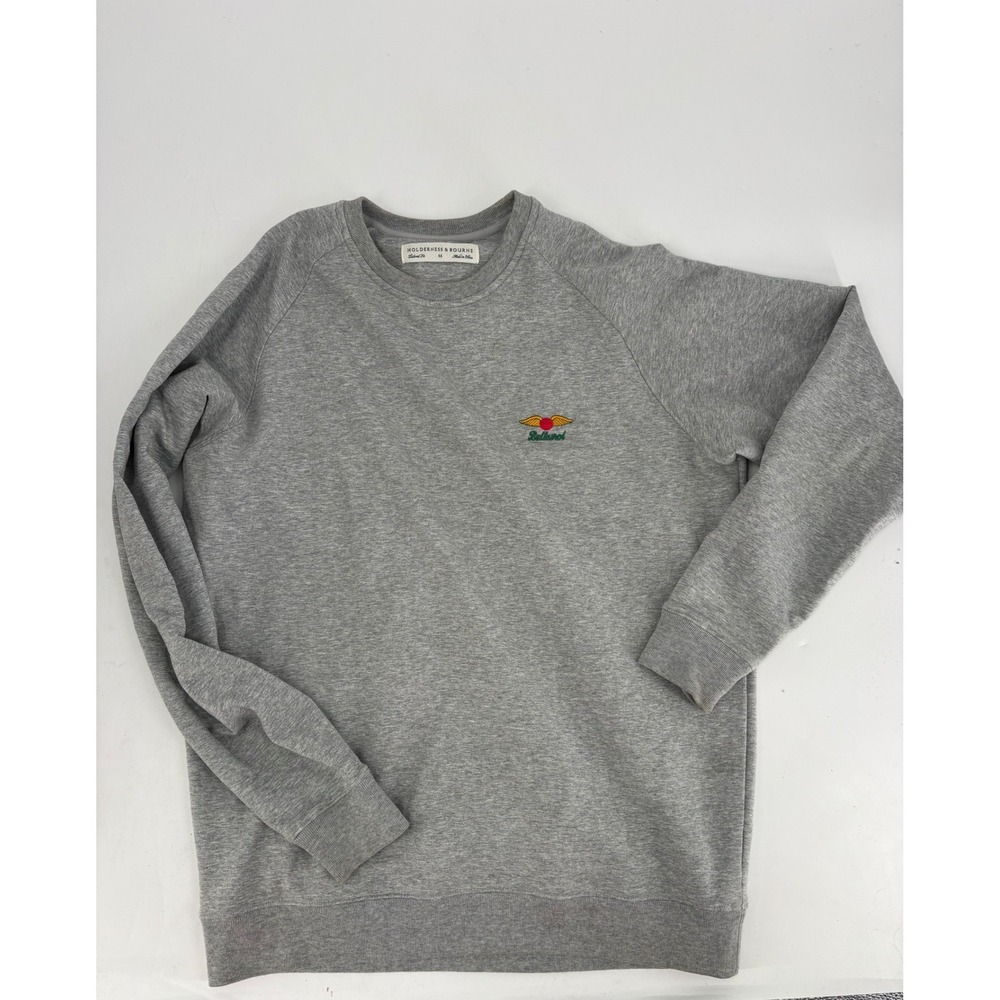 Holderness & Bourne Mens Gray baltusrol Golf Logo Sweatshirt Size M Tailored Fit